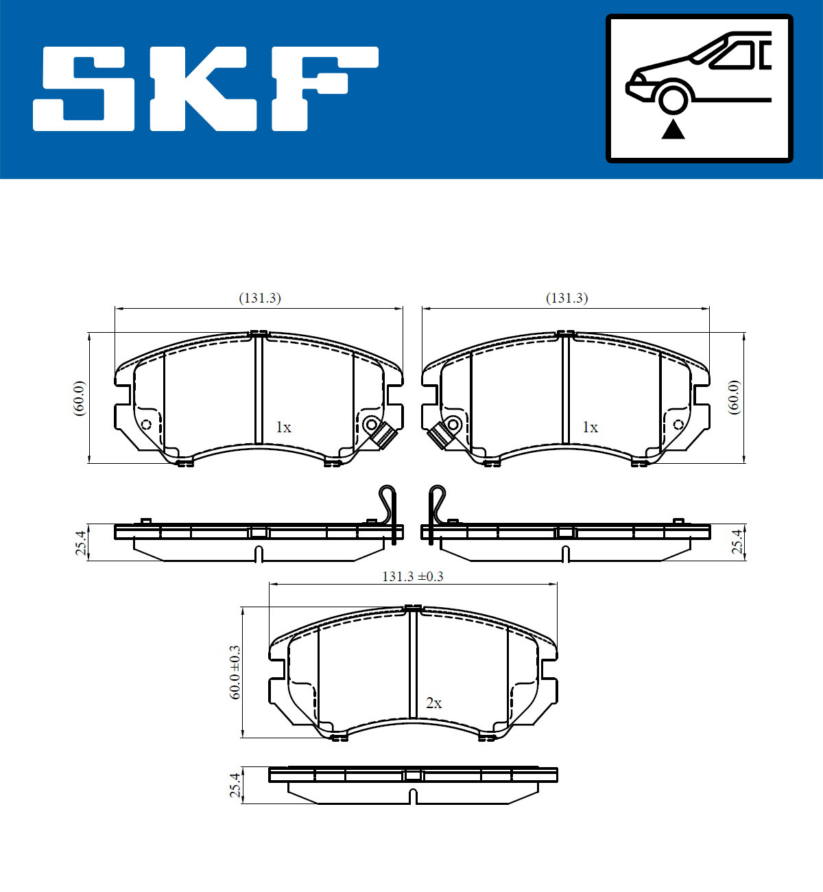 Placute frana SKF VKBP80258A